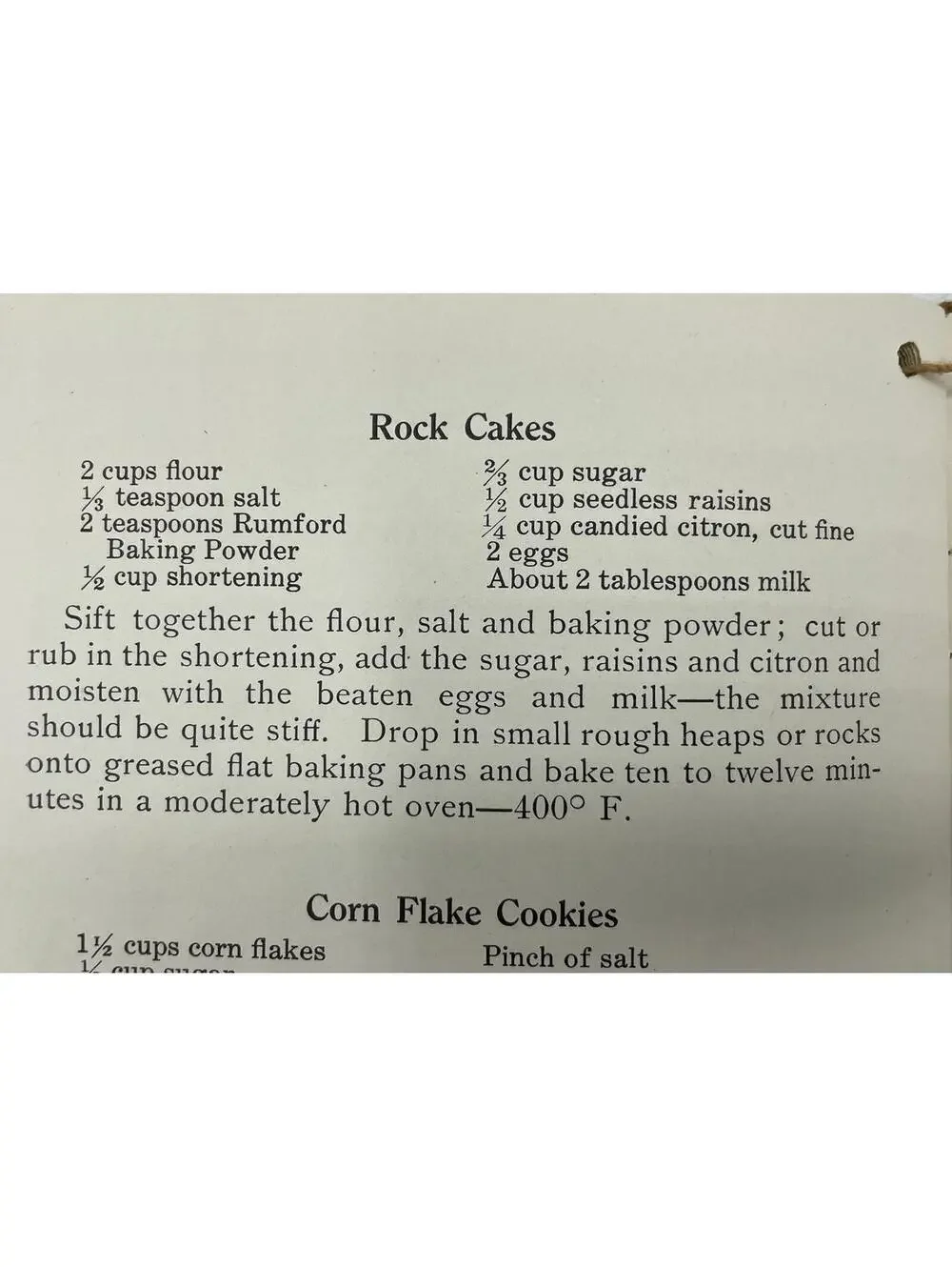 1920s Rumford Baking Powder Cookbook: Vintage Kitchen Recipes
